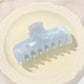 Beau - Marbled Plastic Flat Profile Hair Claw Clip