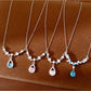 Nozari - Alloy Drop Pendant Clavicle Chain Necklace
