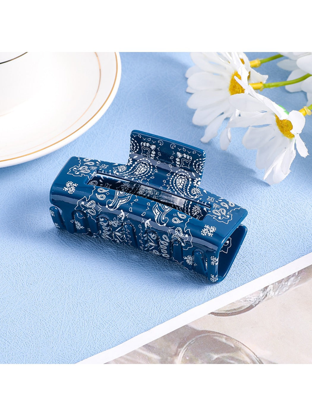 Beau - Paisley Cashew Flower Hair Clip