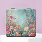 Mirroray - Foldable Floral Print Glass Makeup Mirror