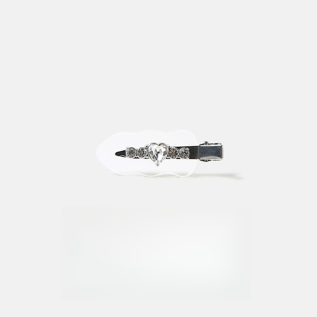 Beau - Modern Heart Accent Acrylic Side Barrette