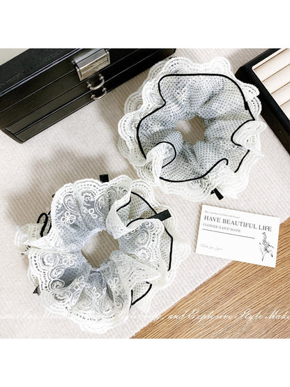 Gifty - Dot Double-layer Lace Hair Ring