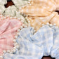 Gifty - Tartan Scrunchies with Beads Large