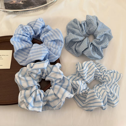 Gifty - Simple Striped Polyester Hair Accessory Scrunchie