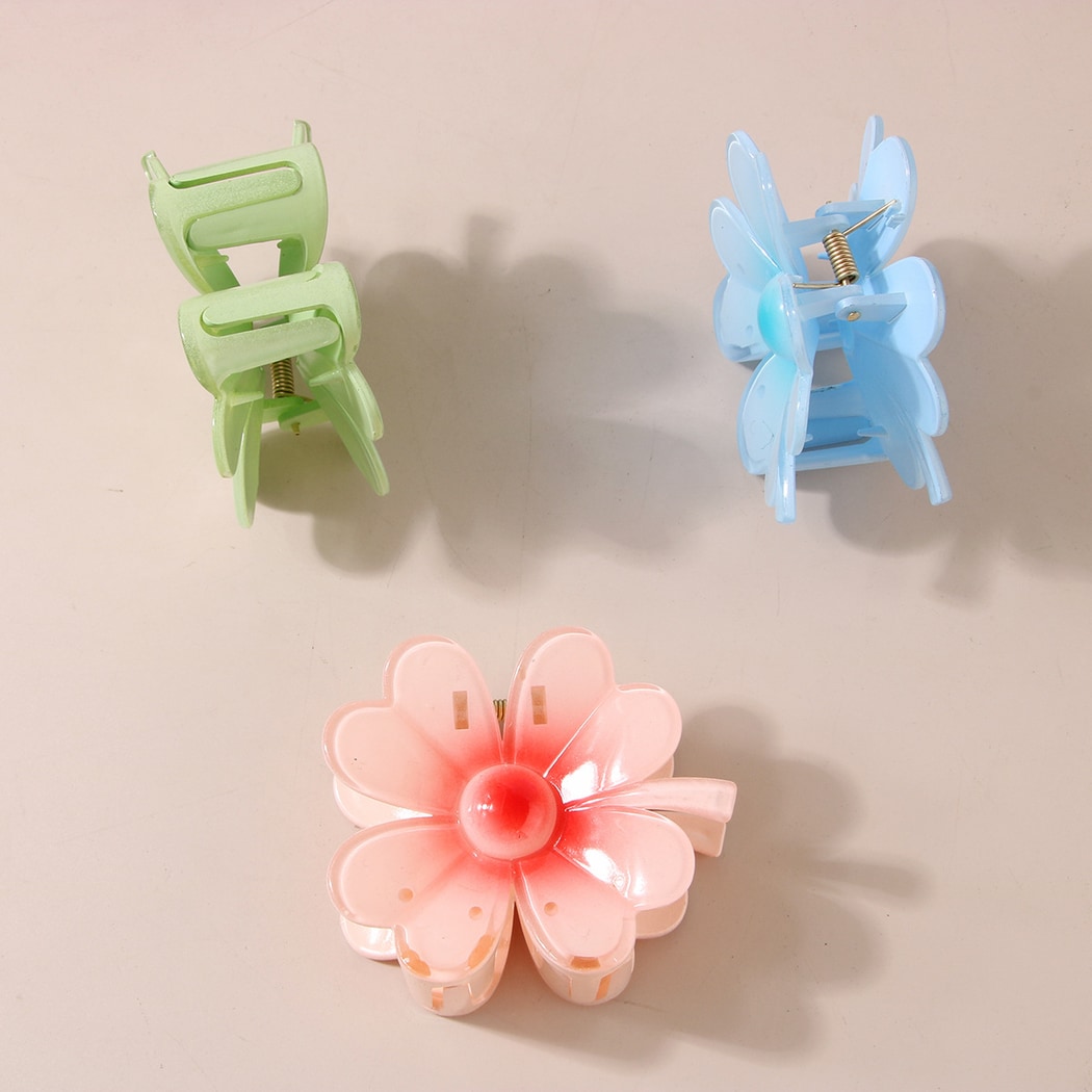 Beau - Layered Flower Petal Decorative Claw Clip