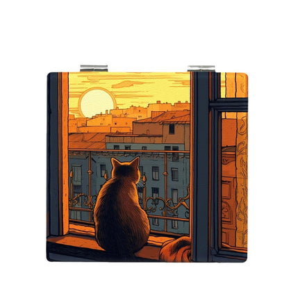 Mirroray - Sunset Cartoon Folding Glass Makeup Mirror