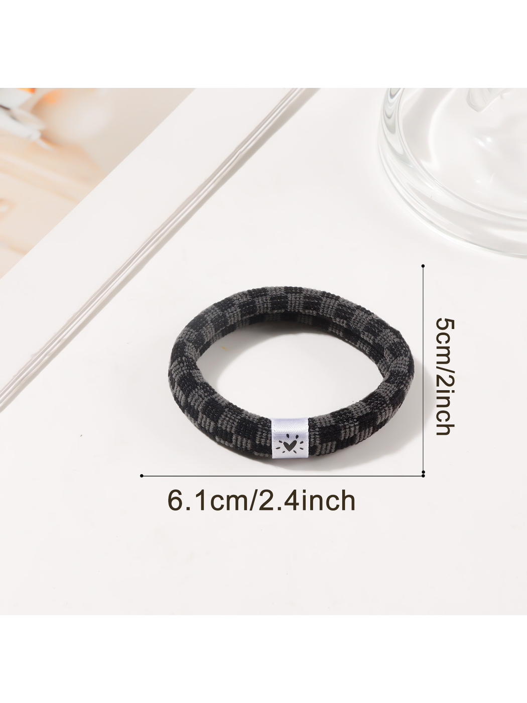 Gifty - Plaid High Elasticity Ponytail Hair Tie