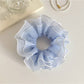 Gifty - Layered Mesh Contrast Trim Fabric Scrunchie