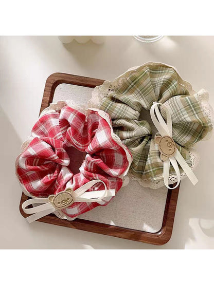 Gifty - Sweet Plaid Lace Hair Ties