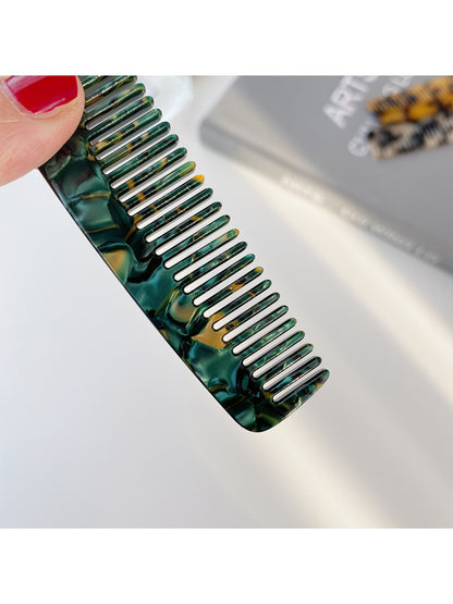 Camerow - Vintage Marble Hair Comb Stylish Acetate