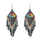 Earedge - Floral Tassel Drop Earrings