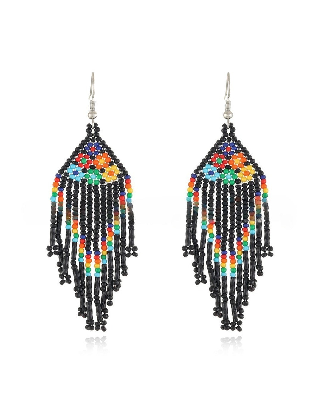 Earedge - Floral Tassel Drop Earrings