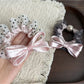Gifty - Ruffled Polka Dot Bow Design Scrunchie