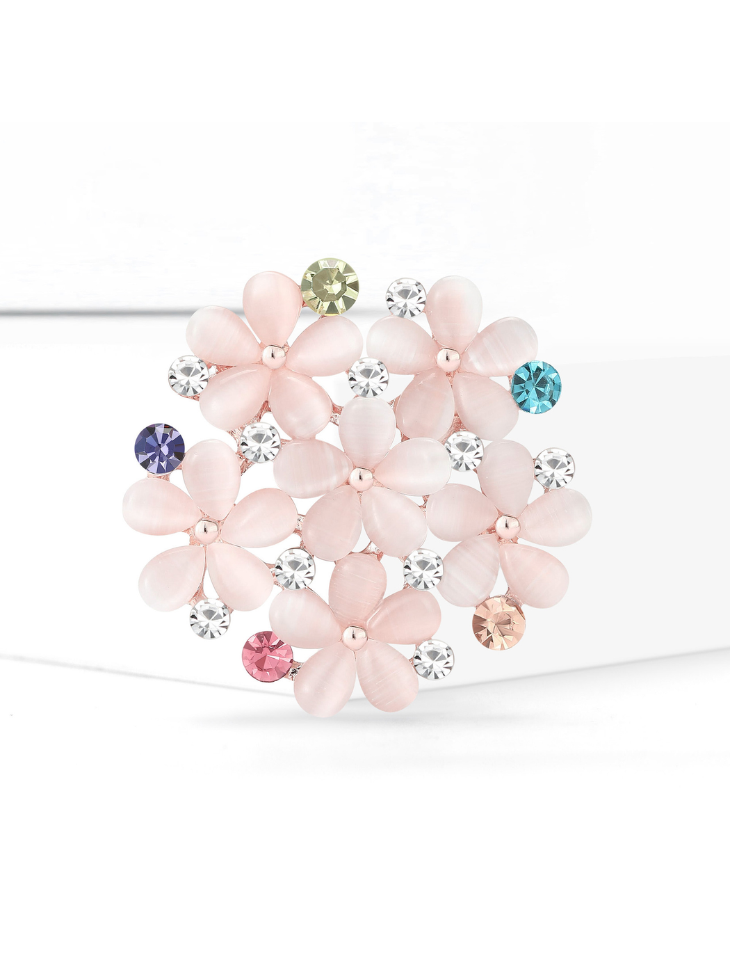 Brovia - Alloy Floral Accent Brooch Pin Accessory