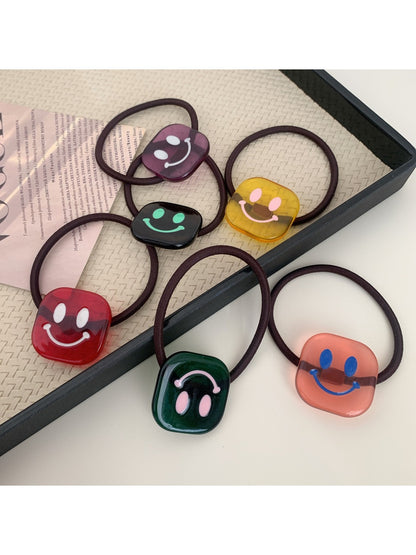 Gifty - Block Smiley Face Hair Tie