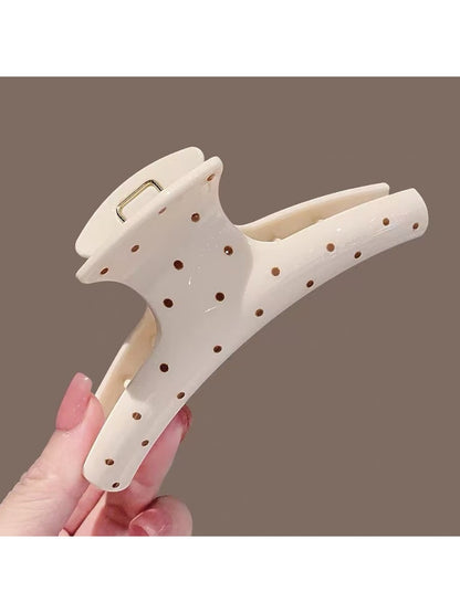 Beau - Curved Geometric Polka Dot Hair Claw Clip