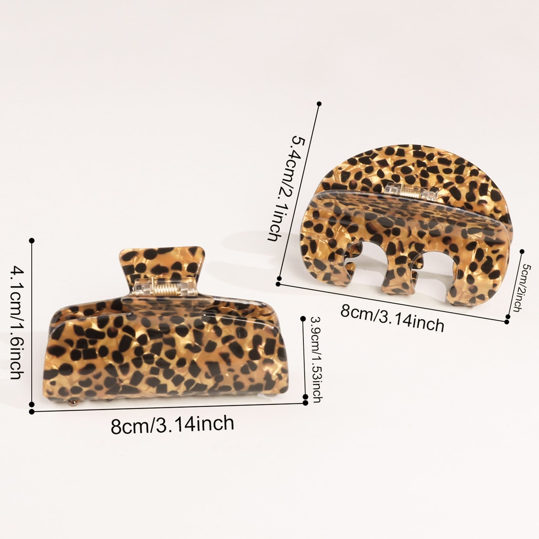 Beau - Elegant Style Leopard Print Claw Clip
