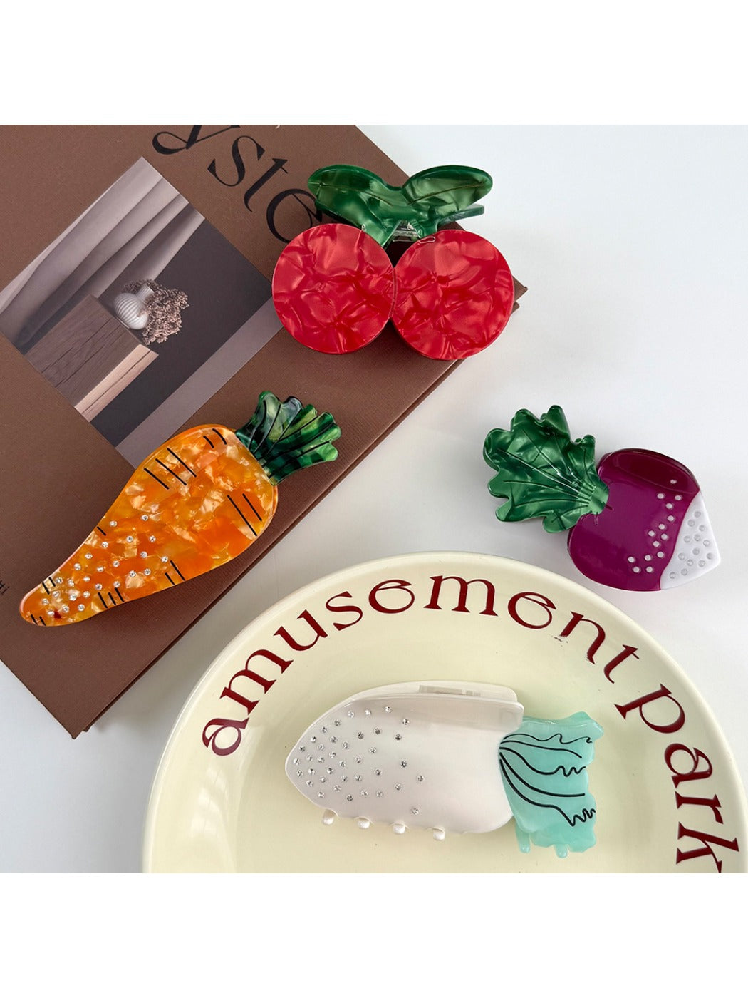 Beau - Vegetable Fruit Shaped Acetate Hair Clip