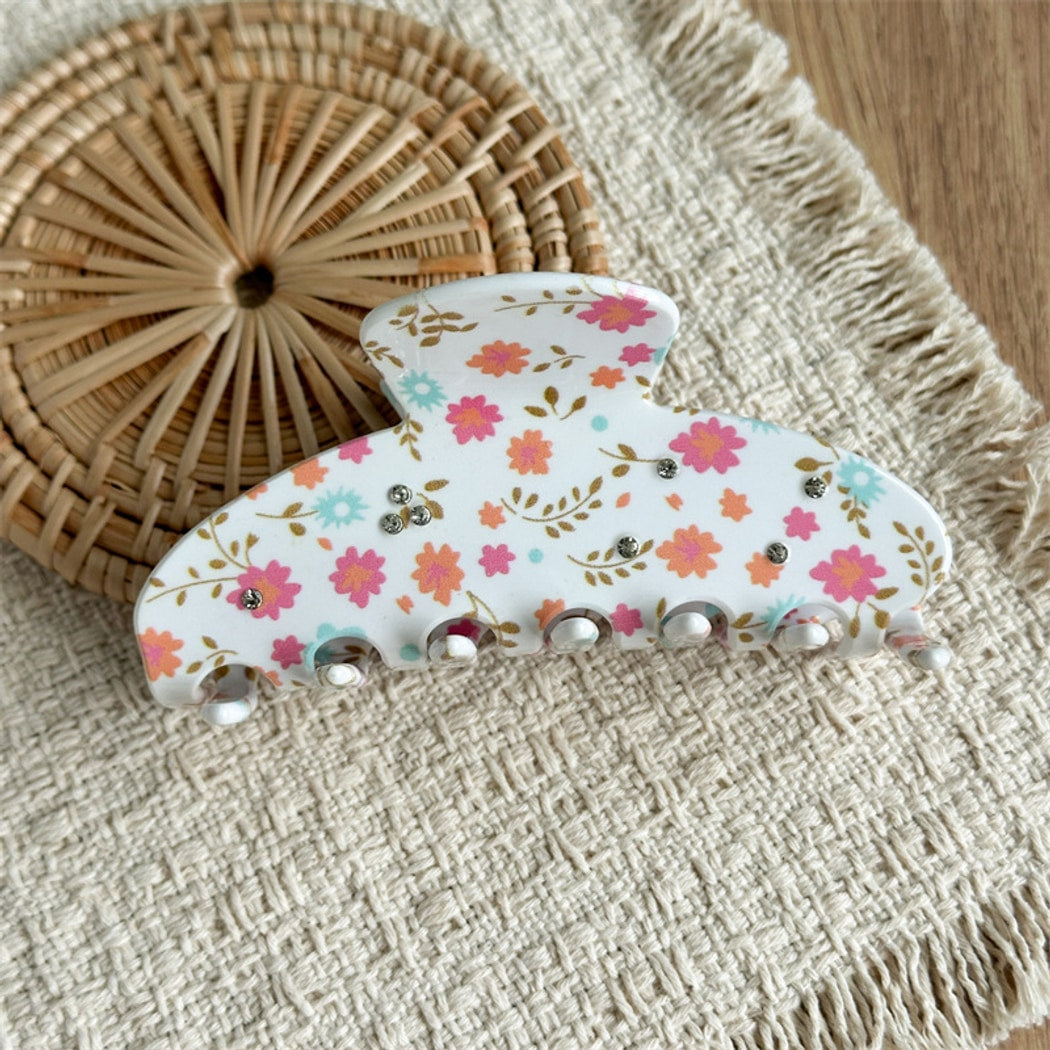 Beau - Fresh Sweet Floral Print Claw Clip