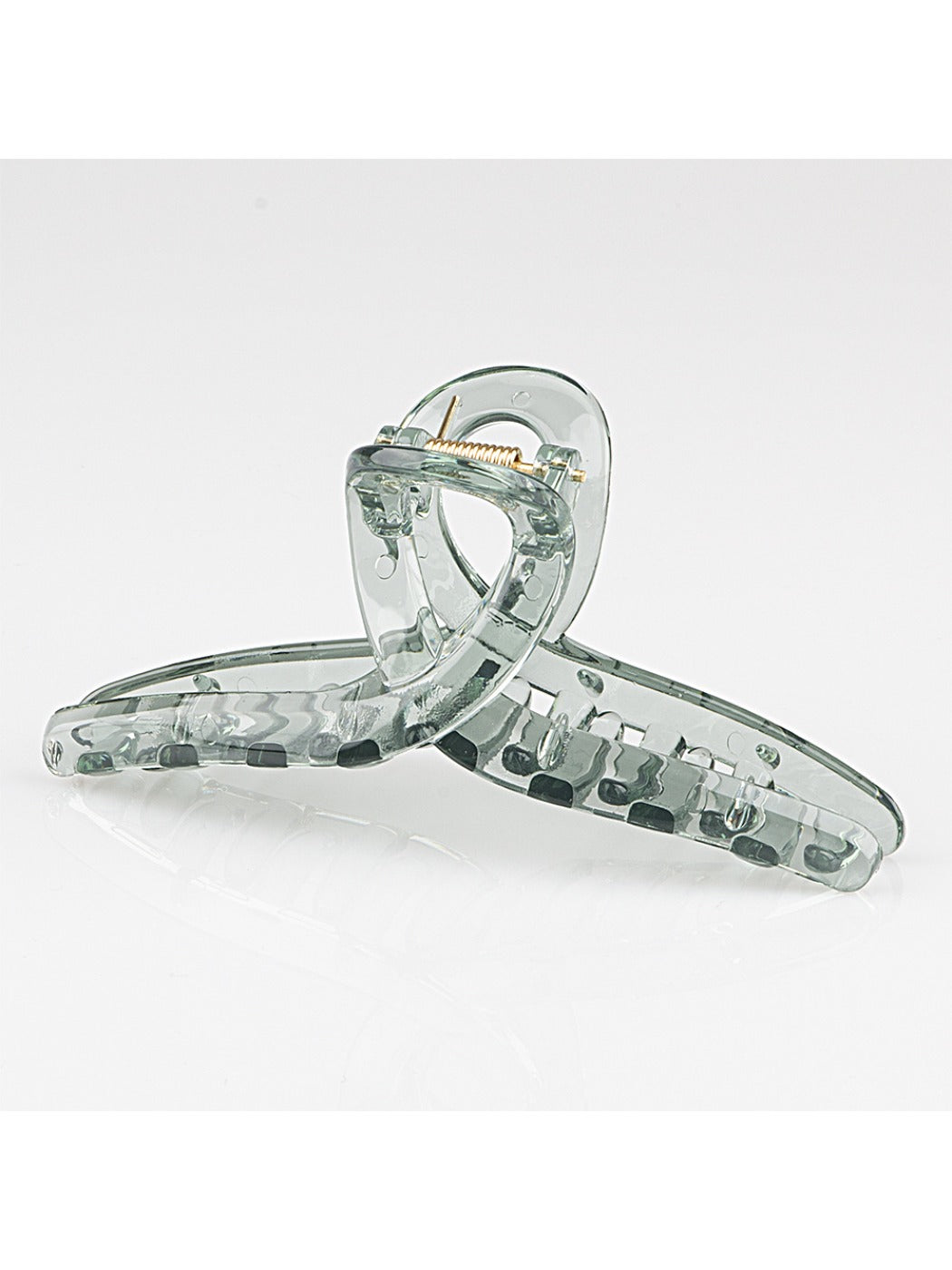 Beau - Clear Solid Color Crisscross Claw Clip