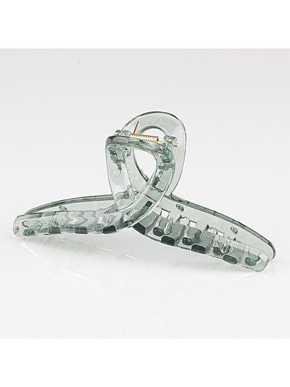 Beau - Clear Solid Color Crisscross Claw Clip