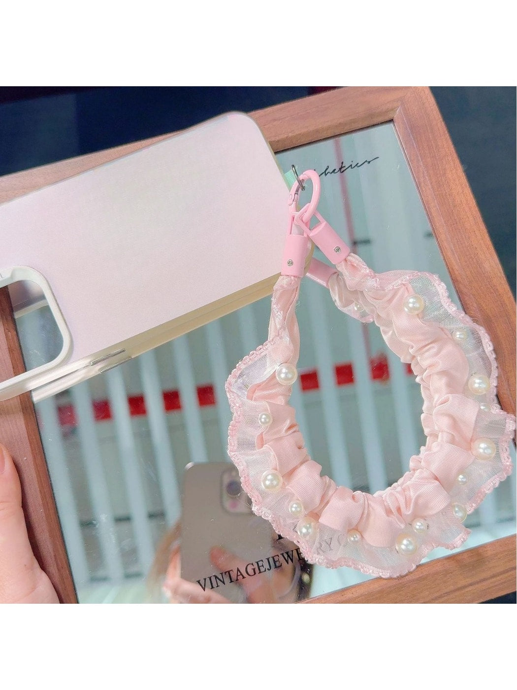 Keypus - Decorative Beaded Ruffle Phone Lanyard Charm