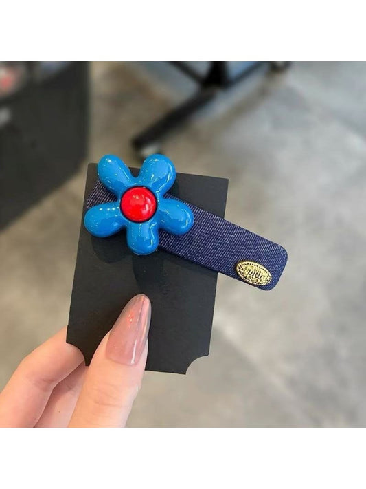 Beau - Sky Blue Flower Hair Clip