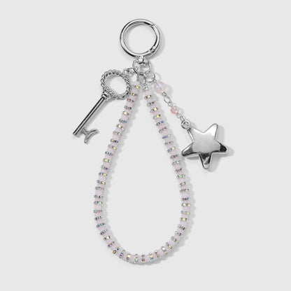 Keypus - Key and Bow Beaded Design Keychain