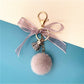 Keypus - Lace Bow Pompom Bag Charm Keychain