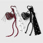 Keypus - Alloy PU Heart Pendant Detail Keychain