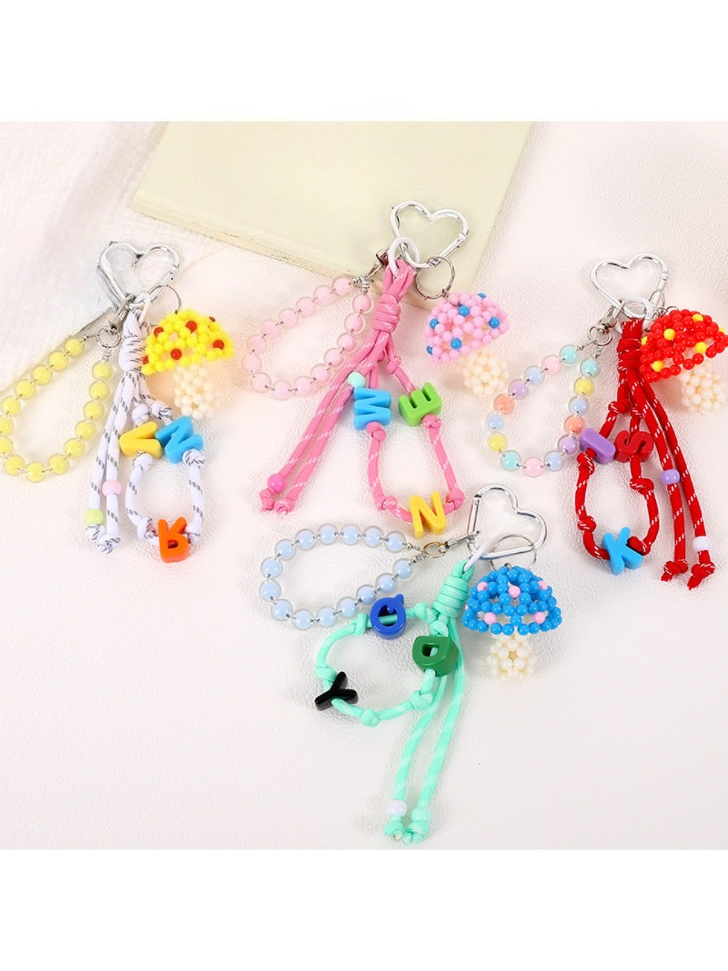 Keypus - Beaded Mushroom-Shaped Keychain