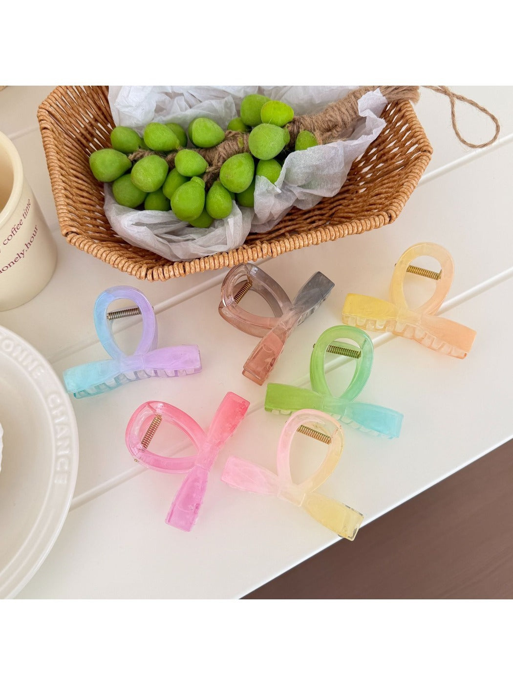 Beau - Sweet Bow Design Gradient Claw Clip
