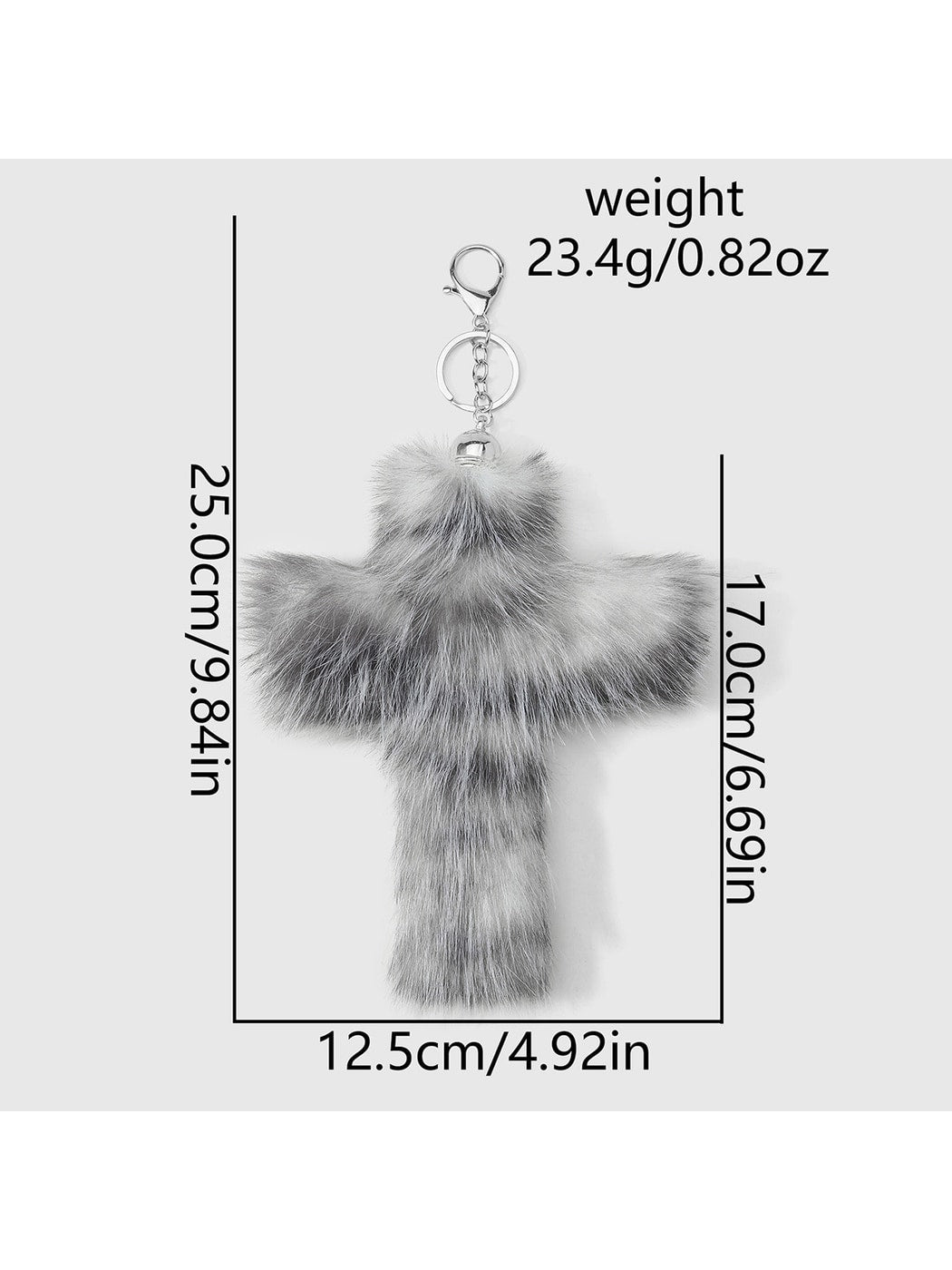 Keypus - Y2K Plush Cross Shape Bag Charm Keychain