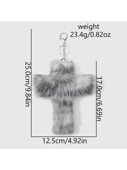 Keypus - Y2K Plush Cross Shape Bag Charm Keychain