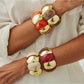 Lovra vintage textured link bracelet displayed on a white background
