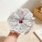 Gifty - Sweet Floral Print Lace Trim Scrunchie