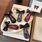 Beau - Polyester Alloy Bow Snap Hair Clip