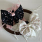 Beau Sweet Tiny Floral Bow Claw Clip on white background showing front view