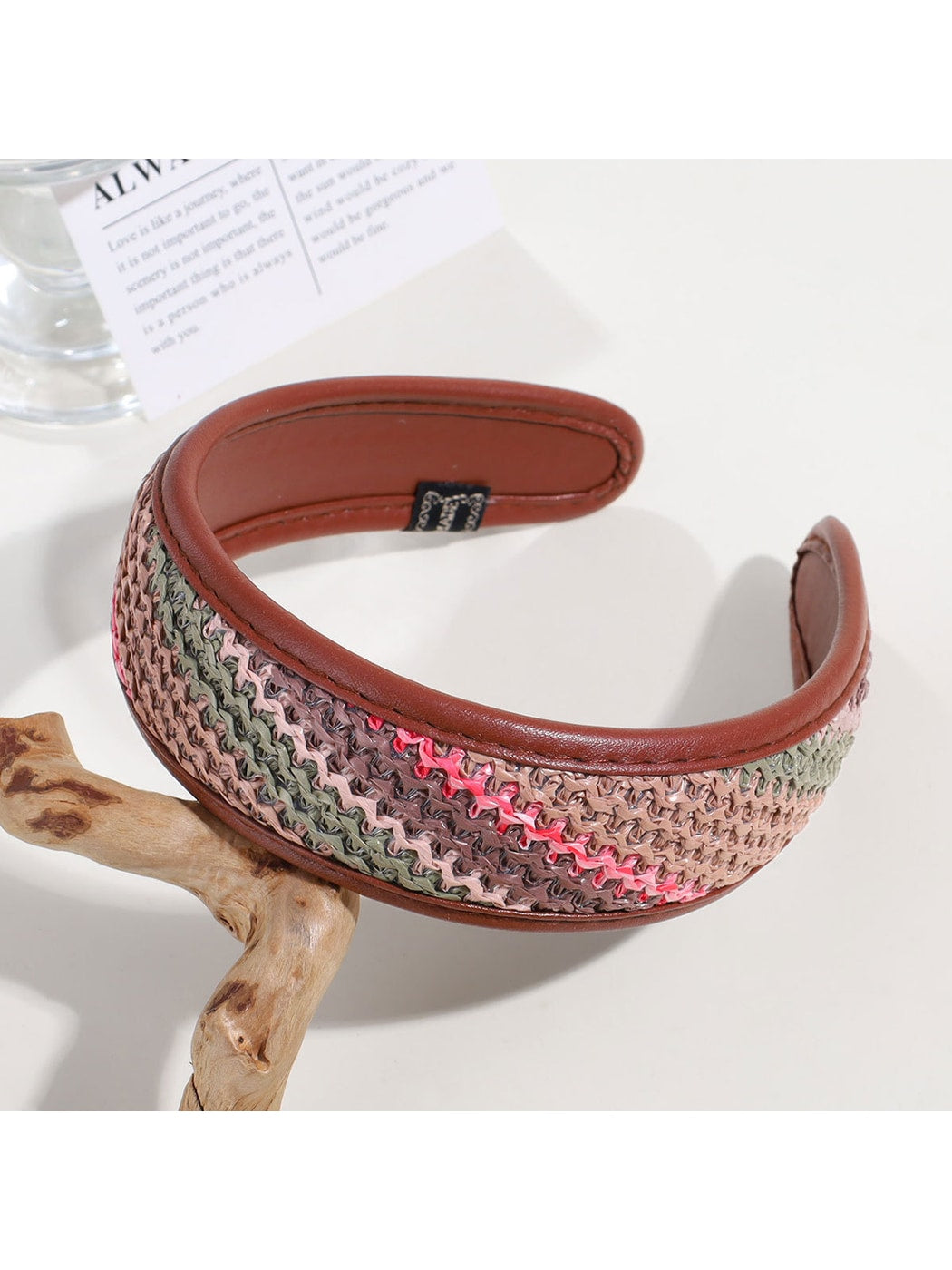 Gifty - Braided Woven Retro Style Wide Brim Headband