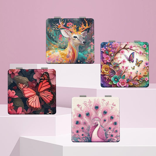 Mirroray - Decorative Printed Portable Table Makeup Mirror