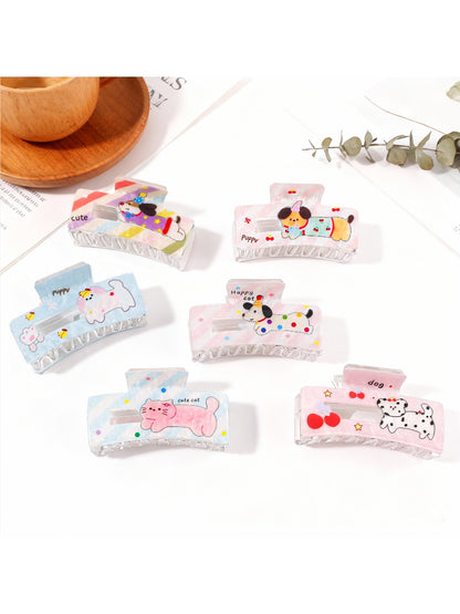 Beau - Square Animal Print Hair Claw Clip