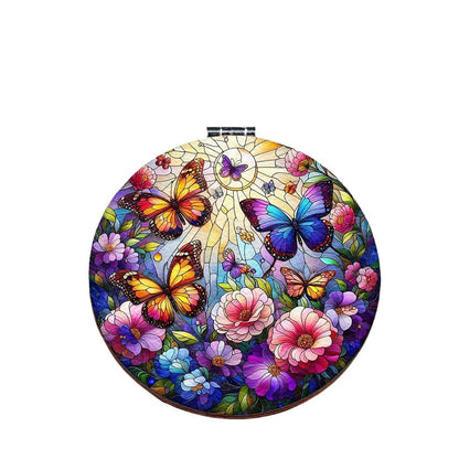Mirroray - PU Frame Compact Handheld Folding Mirror