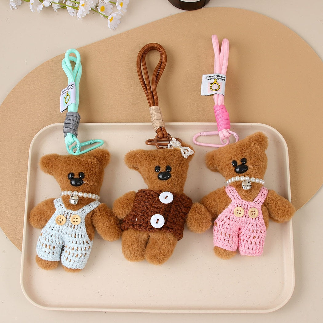 Keypus - Polyester Plush Bear Hanging Bag Charm Keychain