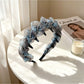 Gifty - Crinkled Trim Plastic Tooth Fabric Headband