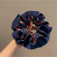 Gifty - Blue Cherry Hair Scrunchie Hair Tie
