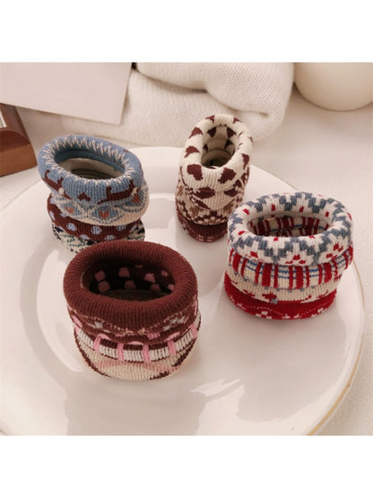 Gifty - Vintage Check Hair Tie (4 Pcs)