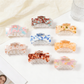 Beau - Large Square Marbled Texture Claw Clip