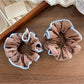 Gifty - Blue Coffee Colored Pleated Hair Loop