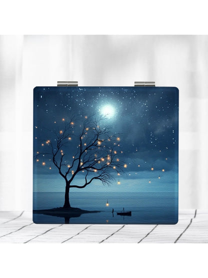 Mirroray - Cartoon Night Sky Portable Vanity Mirror