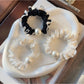 Gifty - Ruffle Trim Knit Finish Elastic Scrunchie